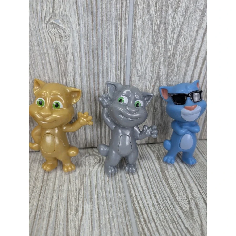 Talking Tom The Cat McDonald's Happy Meal Toy Lot Of 7 Green Gold Sunglasses
